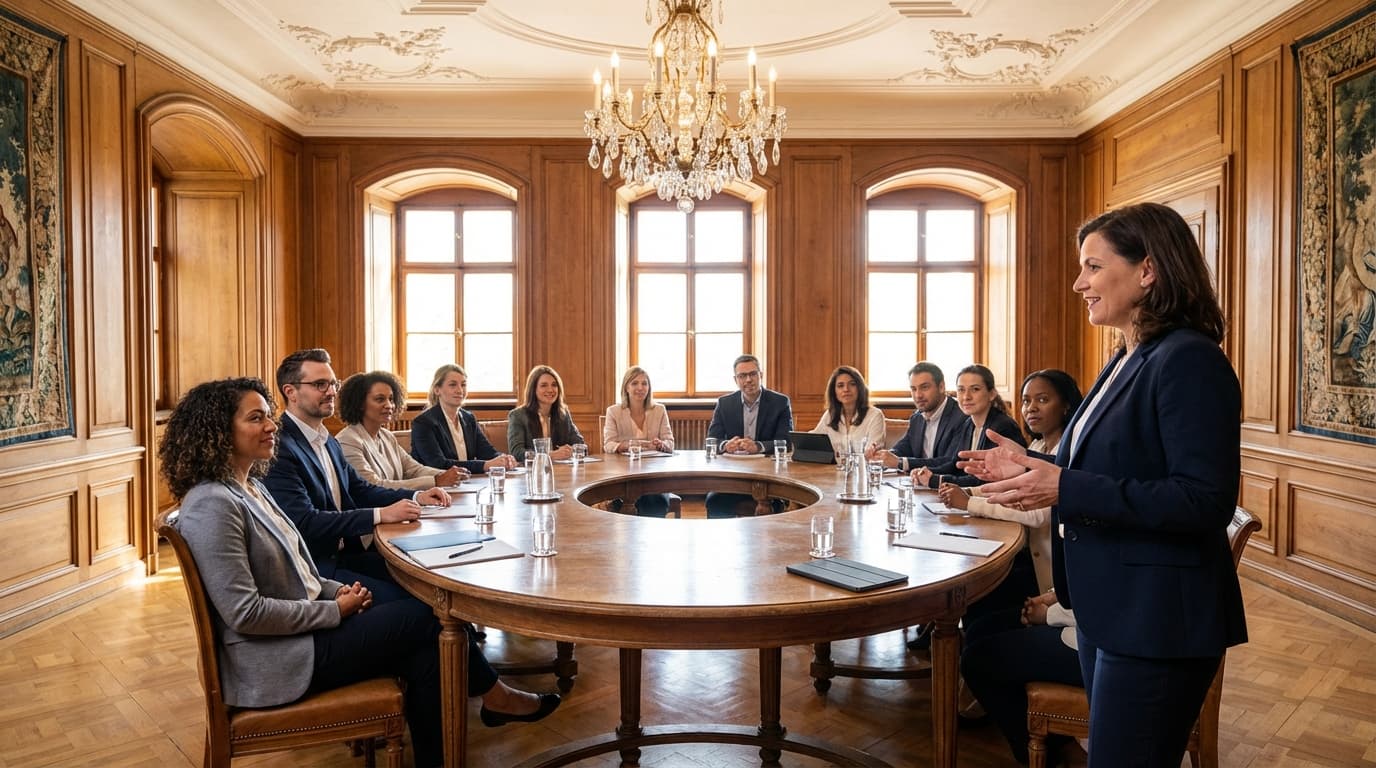 Premium Führungskräfte Seminar im historischen Schloss mit diversen Healthcare-Führungskräften