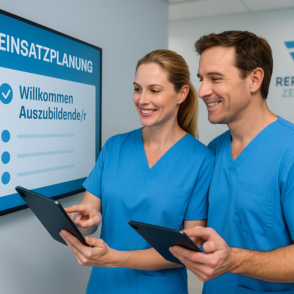 Praxisanleiter im Refresher Kurs beim Erstgespräch in der Ausbildung Pflege